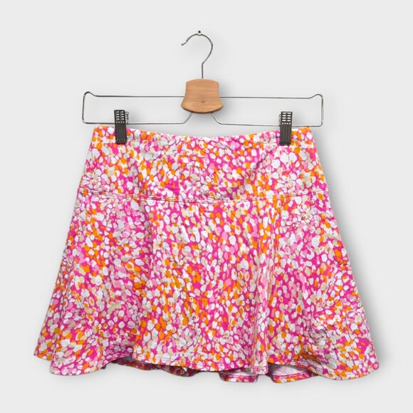 IBKUL Golf Women's Skort Abstract Dot Print (Pink/White/Orange) - Small - Picture 1 of 2